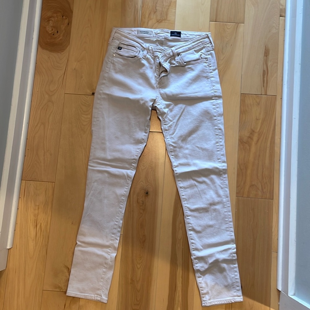 Cream colored AG jeans